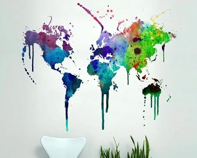 Stampa su muro a colori