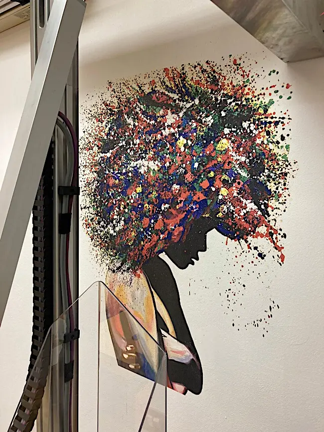 Immagine stampata su muro